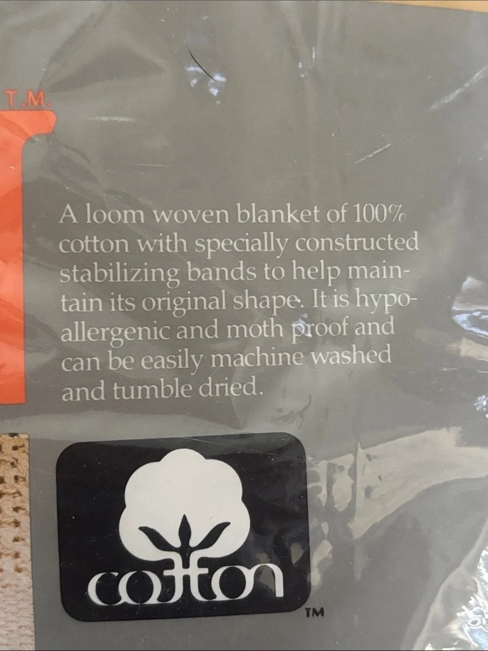 Cotton Thermal Blanket Beige Size Queen 90x90